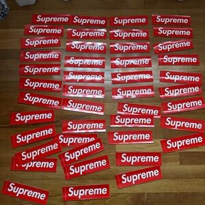 Supreme Red Box Logo Sticker Lot 44 Total !!!